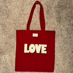 Sézane Red LOVE Tote Bag